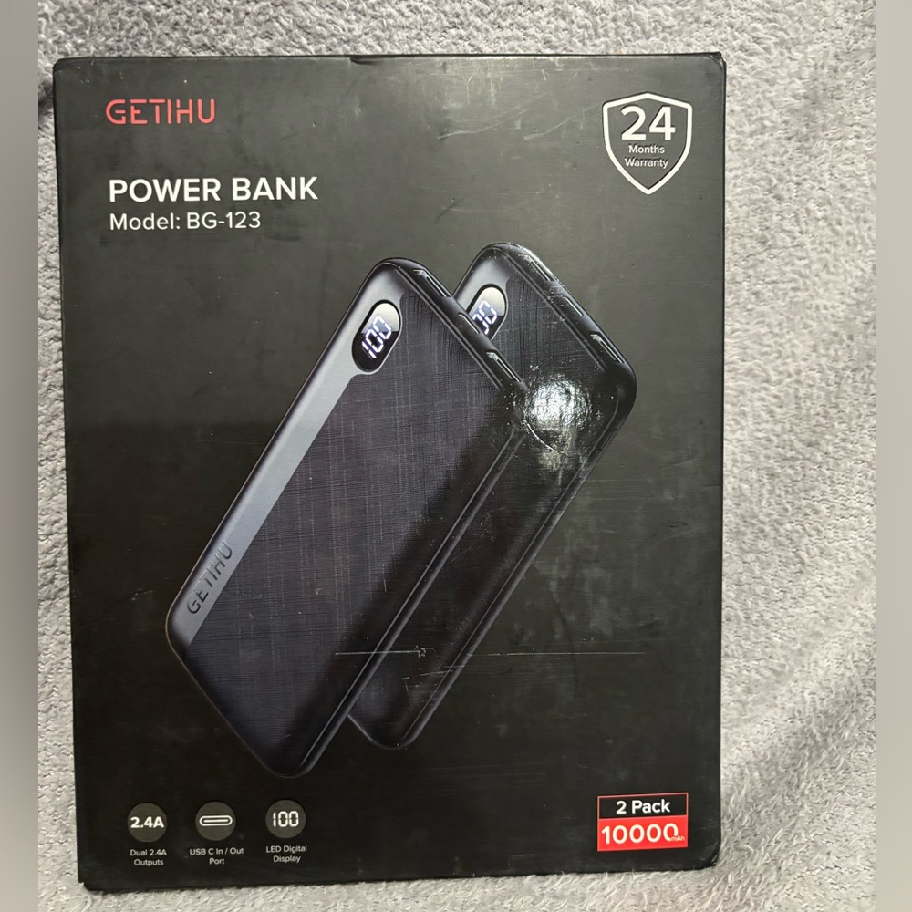 Getihu power bank. Model : BG-123. 2 pack.